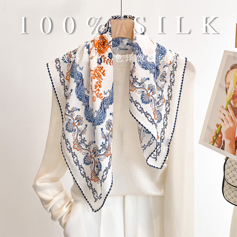Luxury Bags China - Luxury 100% Mulberry Silk Square Scarf
